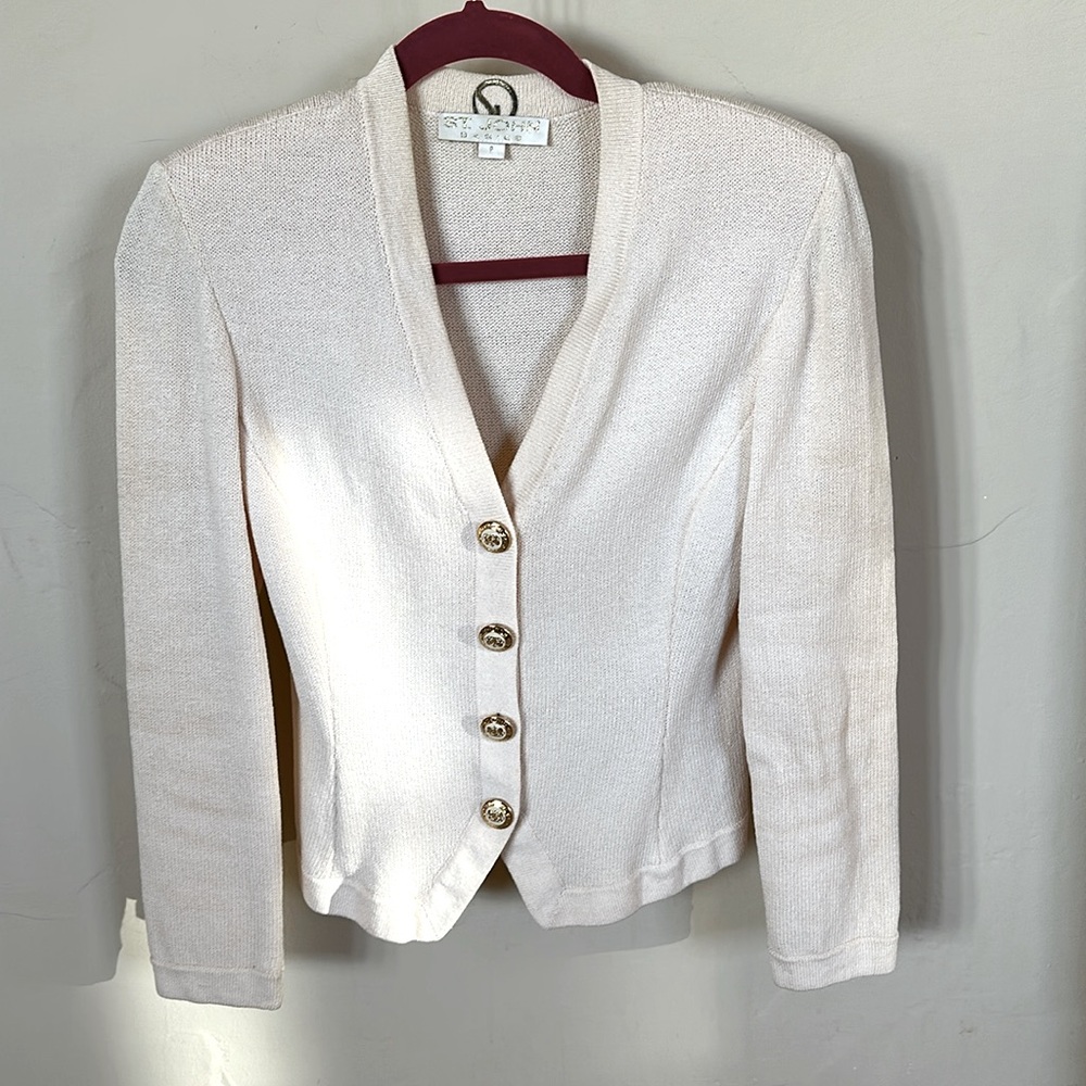 St. John Sweater Jacket With Button Down Front. - image 1